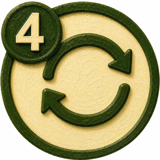 Update step icon representing regular product review and content updates